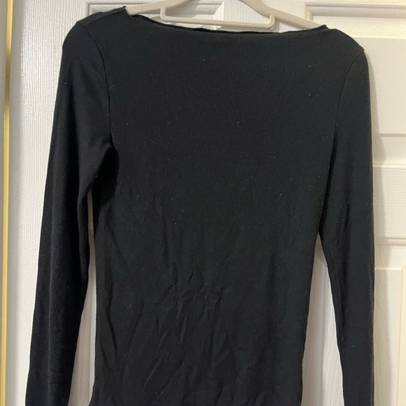 Abercrombie slash top ribbed long sleeve xs black - Picture 2 of 4
